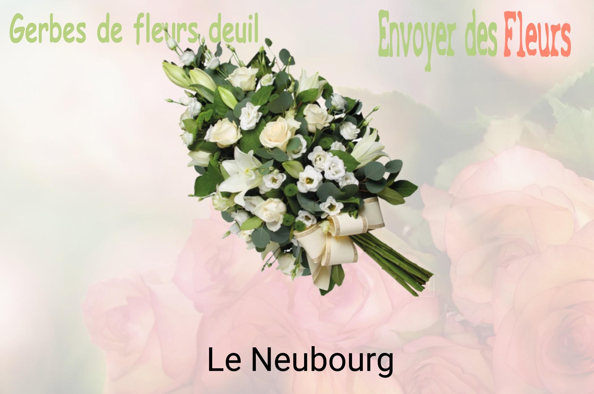 Gerbe de fleurs de deuil livrée à Le Neubourg